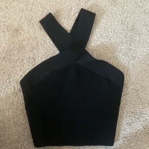 ARITZIA BABATON Sculpt Knit Criss Cross Cropped Tank XS